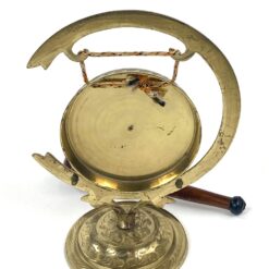 Indiškas žalvarinis stalinis gongas 8x13x16,5 cm