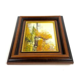 Aliejiniais dažais ant drobės tapytas rudens peizažas medžio rėme 3x27x22 cm