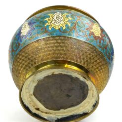 Rytietiškas žalvarinis emaliuotas vazonas 30x30x22 cm