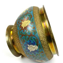 Rytietiškas žalvarinis emaliuotas vazonas 30x30x22 cm