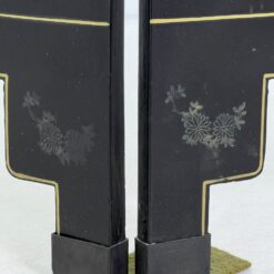 Rytietiška medinė širma su natūralaus akmens dekoracijomis 2,5×184,5×183 cm