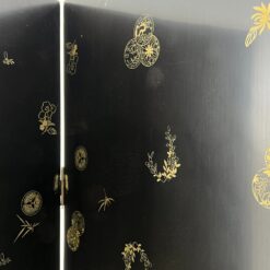 Rytietiška medinė širma su natūralaus akmens dekoracijomis 2,5×184,5×183 cm