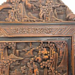 Drožinėta rytietiška medinė širma 2,5x186x183,5 cm