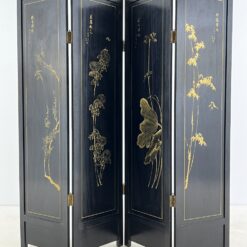 Rytietiška medinė širma su natūralaus akmens dekoracijomis 3x184x182,5 cm