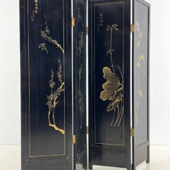 Rytietiška medinė širma su natūralaus akmens dekoracijomis 3x184x182,5 cm