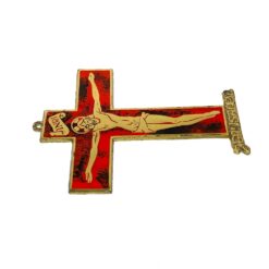 Žalvarinis pakabinamas kryžius su epoksido danga “Jerusalem” 0,5×15,5×21 cm