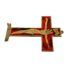 Žalvarinis pakabinamas kryžius su epoksido danga “Jerusalem” 0,5×15,5×21 cm