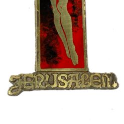 Žalvarinis pakabinamas kryžius su epoksido danga “Jerusalem” 0,5×15,5×21 cm