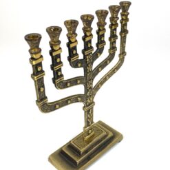 Žalvarinė menora “Jerusalem” 6x19x24,5 cm