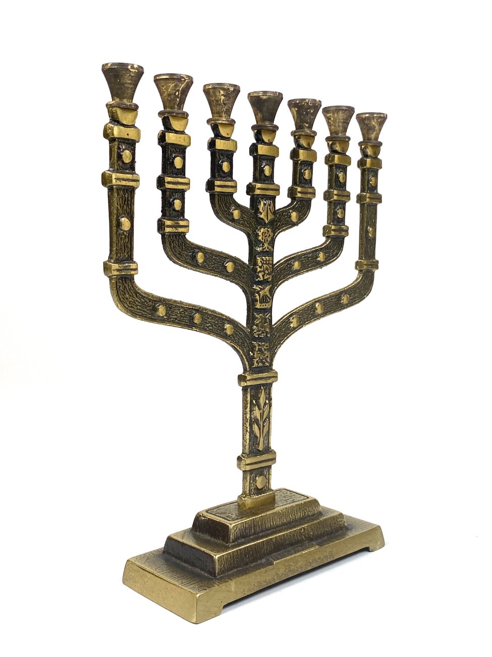 HK1318-zvakides-3 Žalvarinė menora “Jerusalem” 6x19x24,5 cm