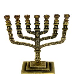 Žalvarinė menora “Jerusalem” 6x19x24,5 cm