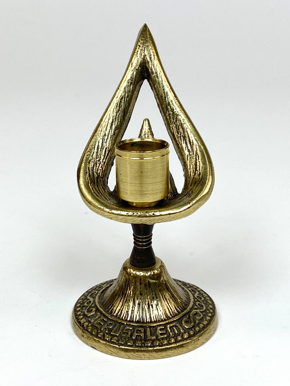 HK1331-zvakides-1 Žalvarinė žvakidė “Jerusalem” 8×5,5×10,5 cm