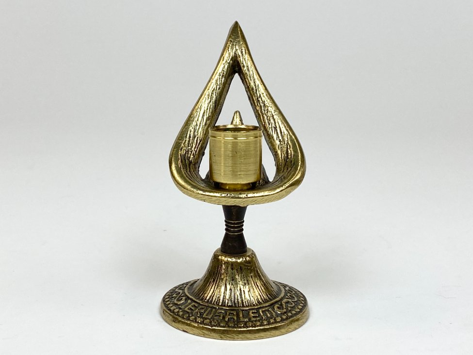 HK1331-zvakides-2 Žalvarinė žvakidė “Jerusalem” 8×5,5×10,5 cm