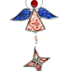 Vitražas “Angelas su žvaigžde” 0,5x11x18 cm