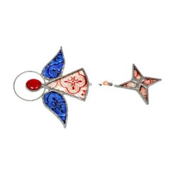 Vitražas “Angelas su žvaigžde” 0,5x11x18 cm