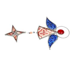 Vitražas “Angelas su žvaigžde” 0,5x11x18 cm