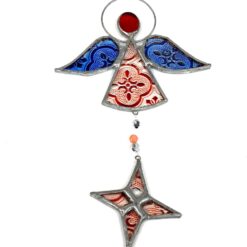 Vitražas “Angelas su žvaigžde” 0,5x11x18 cm