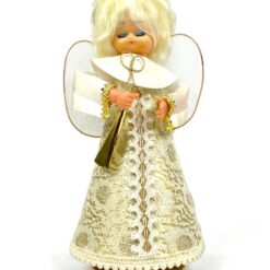 Japoniška “Sankyo” 360° besisukanti angelo figūra – mechaninė muzikinė dėžutė 11x11x23 cm