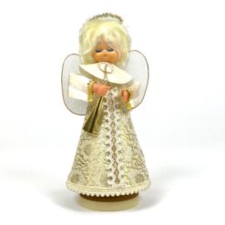 Japoniška “Sankyo” 360° besisukanti angelo figūra – mechaninė muzikinė dėžutė 11x11x23 cm