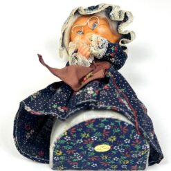 Vintažinė linguojanti ir grojanti lėlė “Močiutė” su prisukamu mechanizmu 10×9,5×25 cm