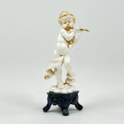 Plastikinė fleita grojančio angelo statulėlė 4,5x5,5x14 cm