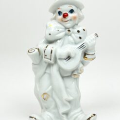 Porcelianinė mandolina grojančio klouno statula 6×7,5×14,5 cm