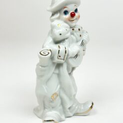 Porcelianinė mandolina grojančio klouno statula 6×7,5×14,5 cm