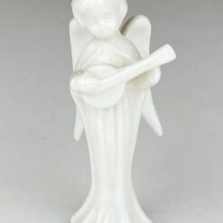 Porcelianinė angelo su mandolina statulėlė 3×3,5×8 cm
