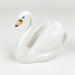 Porcelianinė gulbės statula 12,5x6,5x10 cm