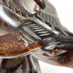 Rytietiška medinė vyro ant buliaus statula 22x12x26,5 cm