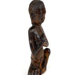 Rytietiška medinė moters statula 6x11x27,5cm