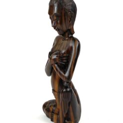 Rytietiška medinė moters statula 6x11x27,5cm