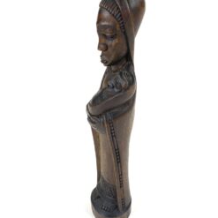 Afrikietiška medinė Marijos su Jėzumi statula 7x7x25,5 cm