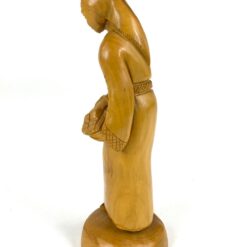 Medinė moters su kūdikiu statula 8,5×8,5×23 cm