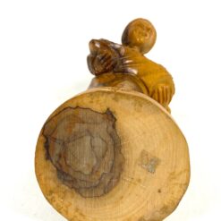 Medinė moters su kūdikiu statula 8,5×8,5×23 cm