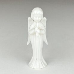 Porcelianinė angelo su fleita statulėlė 3,5x3x8 cm