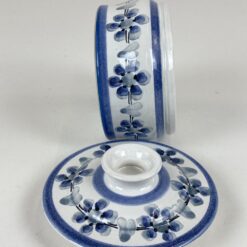 Keramikinė dėžutė su gėlių raštais 12x12x8 cm