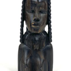 Afrikietiškas medinis moters biustas 6,5×8,5×19,5 cm