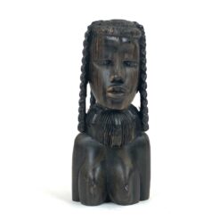 Afrikietiškas medinis moters biustas 6,5×8,5×19,5 cm