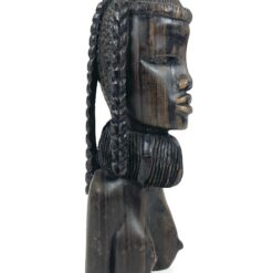Afrikietiškas medinis moters biustas 6,5×8,5×19,5 cm