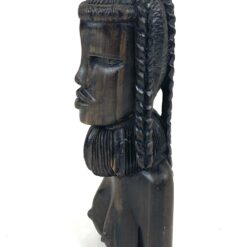 Afrikietiškas medinis moters biustas 6,5×8,5×19,5 cm