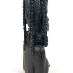 Afrikietiškas medinis moters biustas 6,5×8,5×19,5 cm