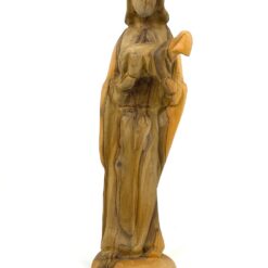 Jėzaus Kristaus su avinėliu statula iš alyvmedžio 7x8x24 cm