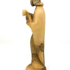 Jėzaus Kristaus su avinėliu statula iš alyvmedžio 7x8x24 cm