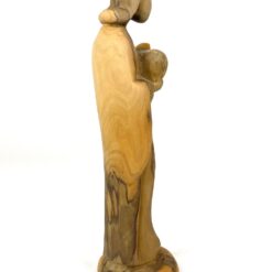 Jėzaus Kristaus su avinėliu statula iš alyvmedžio 7x8x24 cm