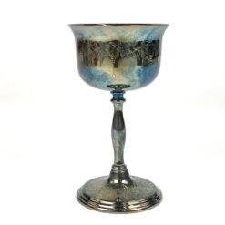 Dekoratyvinė sidabruoto metalo taurė 140 ml 8x8x14 cm