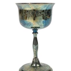 Dekoratyvinė sidabruoto metalo taurė 140 ml 8x8x14 cm