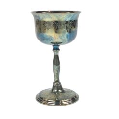 Dekoratyvinė sidabruoto metalo taurė 140 ml 8x8x14 cm