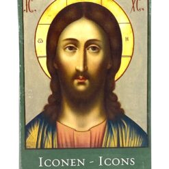 8 vnt. atviručių su ikonų atvaizdais ir 8 vnt. vokų komplektas 1,5×10,5×15 cm