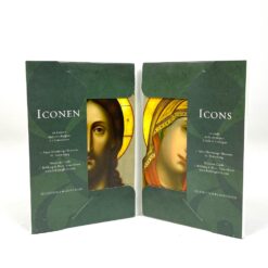 8 vnt. atviručių su ikonų atvaizdais ir 8 vnt. vokų komplektas 1,5×10,5×15 cm